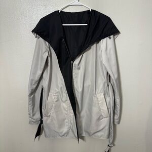 Armani Collezioni Black and Gray Waterproof Jacket reversible